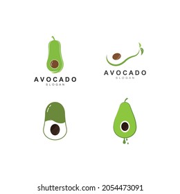 Avocado logo ilustration vector template