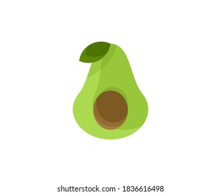 Avocado logo natural fruit vector 