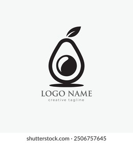 Avocado logo, avocado oil, avocado icon, eco, leaf, vegan, fresh natural avocado logo fully editable vector template