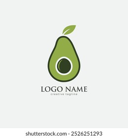 Avocado logo, avocado oil, avocado icon, eco, leaf, vegan, fresh natural avocado logo fully editable vector template