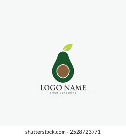 Avocado logo, avocado oil, avocado icon, eco, leaf, vegan, fresh natural avocado logo fully editable vector template