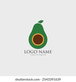 Avocado logo, avocado oil, avocado icon, eco, leaf, vegan, fresh natural avocado logo fully editable vector template