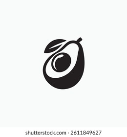 Avocado logo, avocado oil, avocado icon, eco, leaf, vegan, fresh natural avocado logo fully editable vector template