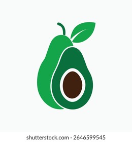 Logotipo de abacate, óleo de abacate, ícone de abacate, eco, folha, vegan, logotipo de abacate natural fresco totalmente editável modelo vetorial