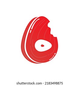 Avocado logo with a play button in the middle in a simple modern style
