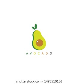 avocado logo with simple shapes and fresh colors and colorful logo names like fruit make this design. unique, modern.
