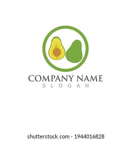 avocado logo and symbol vector