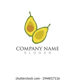 avocado logo and symbol vector