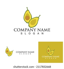 Logo de aguacate y vector de símbolo