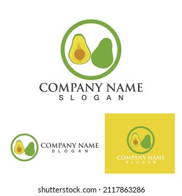 avocado logo and symbol vector