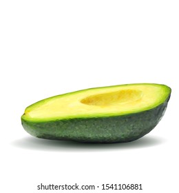 Avocado low poly. Fresh, nutritious and tasty avocado. Symbols of fruits. Elements for label design. Fruits ingredients in triangulation technique. 