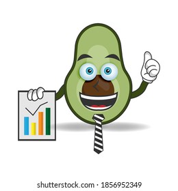 Avocado mascot character presentation. vector illustration