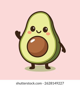 Avocado Mascot Character Vector Design