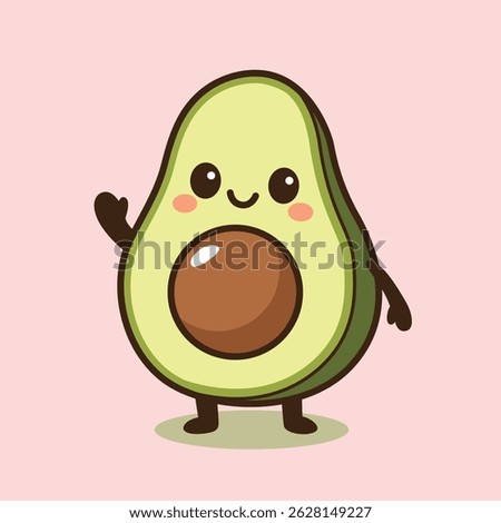 Avocado Mascot Character Vector Design