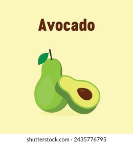 Avocado Modern Vector Icon Illustration