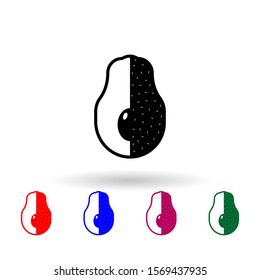 Avocado multi color icon. Simple glyph, flat vector of mexico icons for ui and ux, website or mobile application