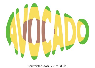 avocado name of a fruits in the form a fruit logo creative and original for your business or company logotype vector illustration
