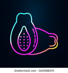 avocado in nolan style icon. Simple thin line, outline vector of vegetables icons for ui and ux, website or mobile application