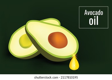 Avocado oil abstract design vector illustration
