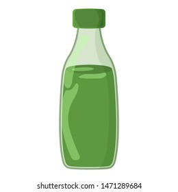 Avocado oil Icon. Oil, Fat, Food label logo for Web and Banners. Cartoon Vector Illustration.