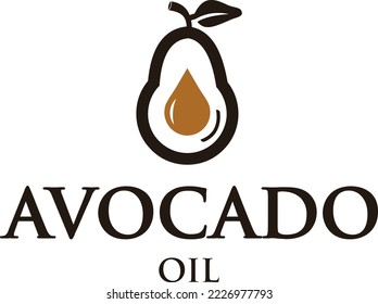 avocado oil logo design vektor template.eps