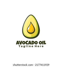 arte vectorial del logotipo del aceite de aguacate