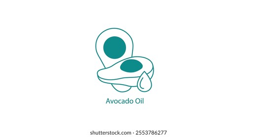 Avocado Oil Vector Icon for Healthy Cooking