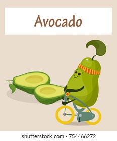 avocado on a bicycle