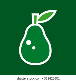 Avocado on a colored background, vector illustration for food and beverage advertising, web design, print, package design, etc.