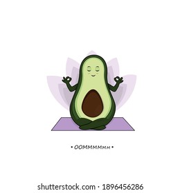 avocado on the rud in meditetion