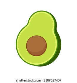 Avocado on white background. Avocado icon or logo vector.