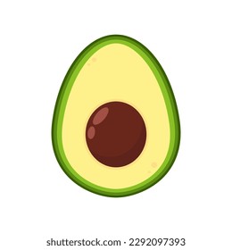 Avocado on white background. Avocado icon or logo vector.