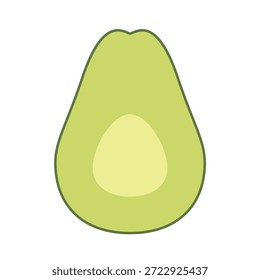 Aguacate sobre fondo blanco. Icono de aguacate o Vector de logotipo.
