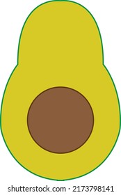 avocado on white background, avocado illustration vector,avocado icon vector, avocado animation vector for your design needs