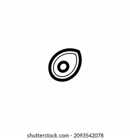 avocado outline icon fruit and vegetable