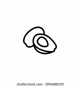 avocado outline icon fruit and vegetable