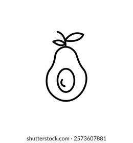 avocado outline icon fruit and vegetable