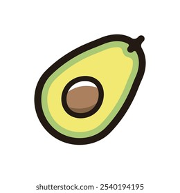 Avocado outline icon for graphic design, apps and websites