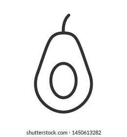 avocado outline ui web icon. vector icon for web, mobile and user interface design isolated on white background