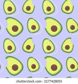 Avocado patern on a blue background