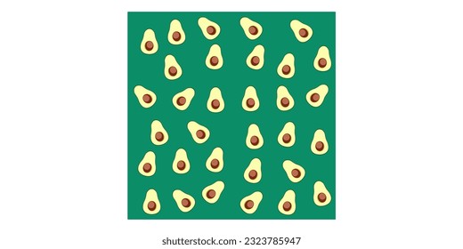 avocado pattern background vector icon logo