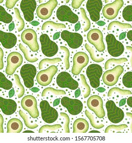 Avocado pattern geometric seamless. Flat illustration of avocado pattern geometric seamless vector for any design