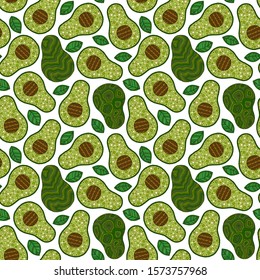 Avocado pattern geometric seamless. Flat illustration of avocado pattern geometric seamless vector for any design