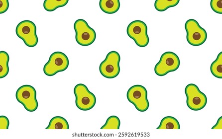 Avocado pattern geometric seamless. fresh avocados half pattern.