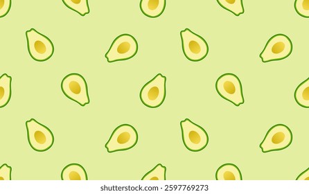 Avocado pattern geometric seamless. fresh avocados pattern.