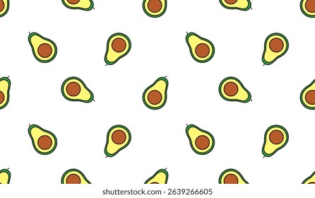 Avocado pattern geometric seamless. fresh avocados pattern.