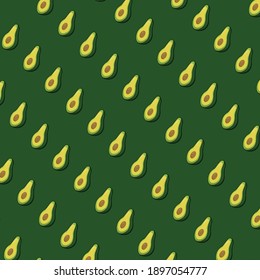 Avocado-Muster, grüne Bildschirmhintergrund