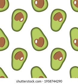 an avocado pattern and a heart-shaped bone. on a beige background. it can be used for packaging paper, wrapping paper, textiles, printing on notebooks, albums, and cases. vector.
