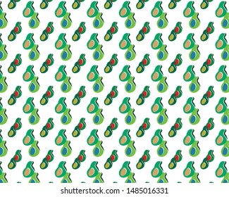 avocado pattern for print. Vector background for healthy food