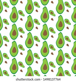 Avocado pattern. Repeating design.  using for background, fabric, template, banner.